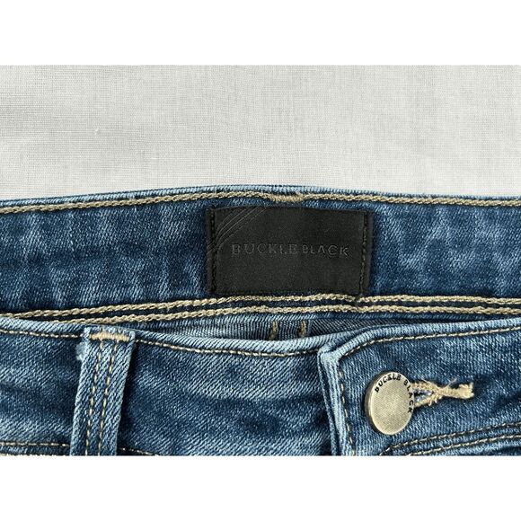 Buckle Black No. 53 Bootcut Jeans Size 28x36 Tall, Medium Wash Wisker Fading - Picture 2 of 10
